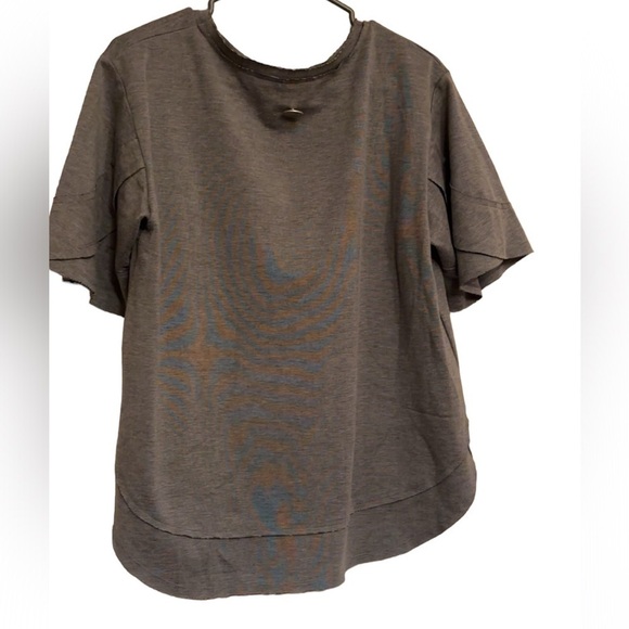 Beulah style grey short sleeves round neck  top Sz M/L - Picture 16 of 16
